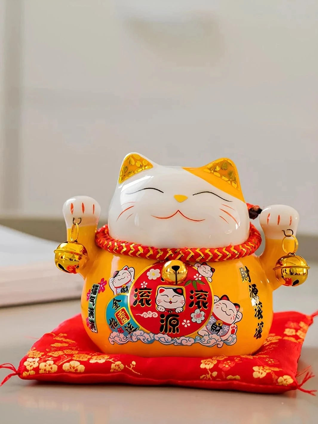 Tirelire Maneki Neko Jaune