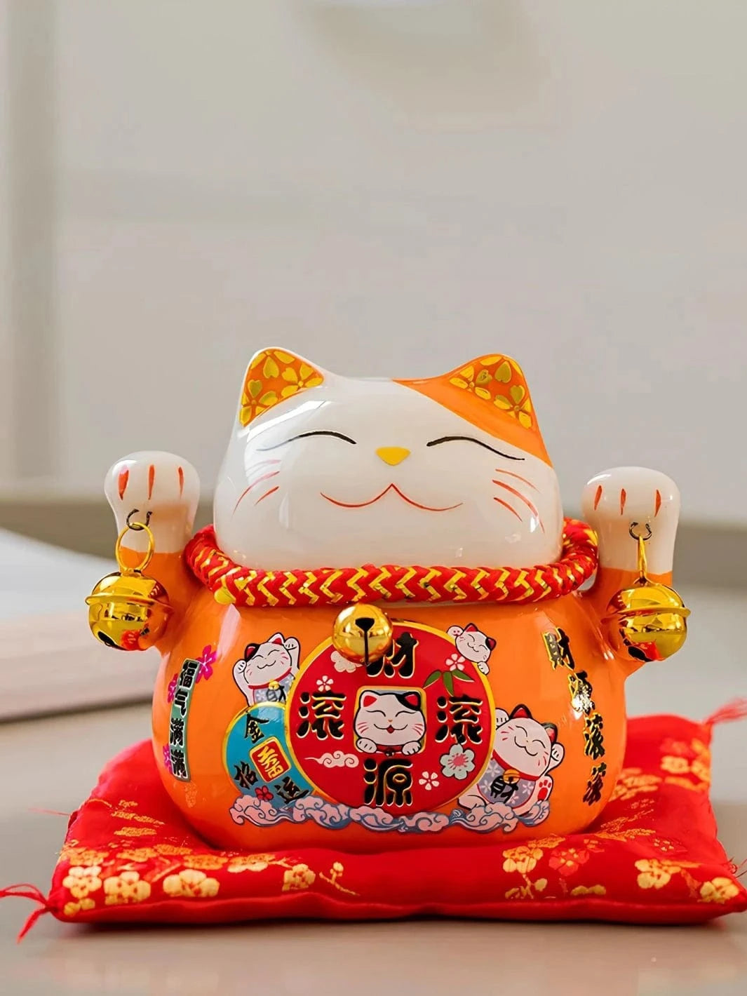 Tirelire Maneki Neko Orange