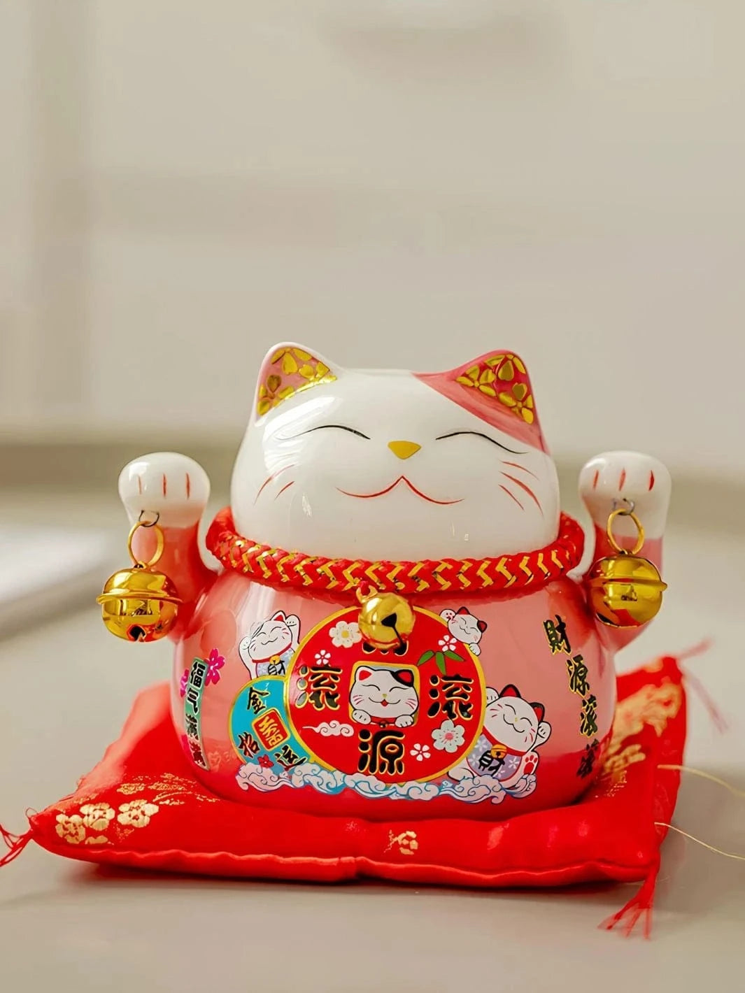 Tirelire Maneki Neko Rose