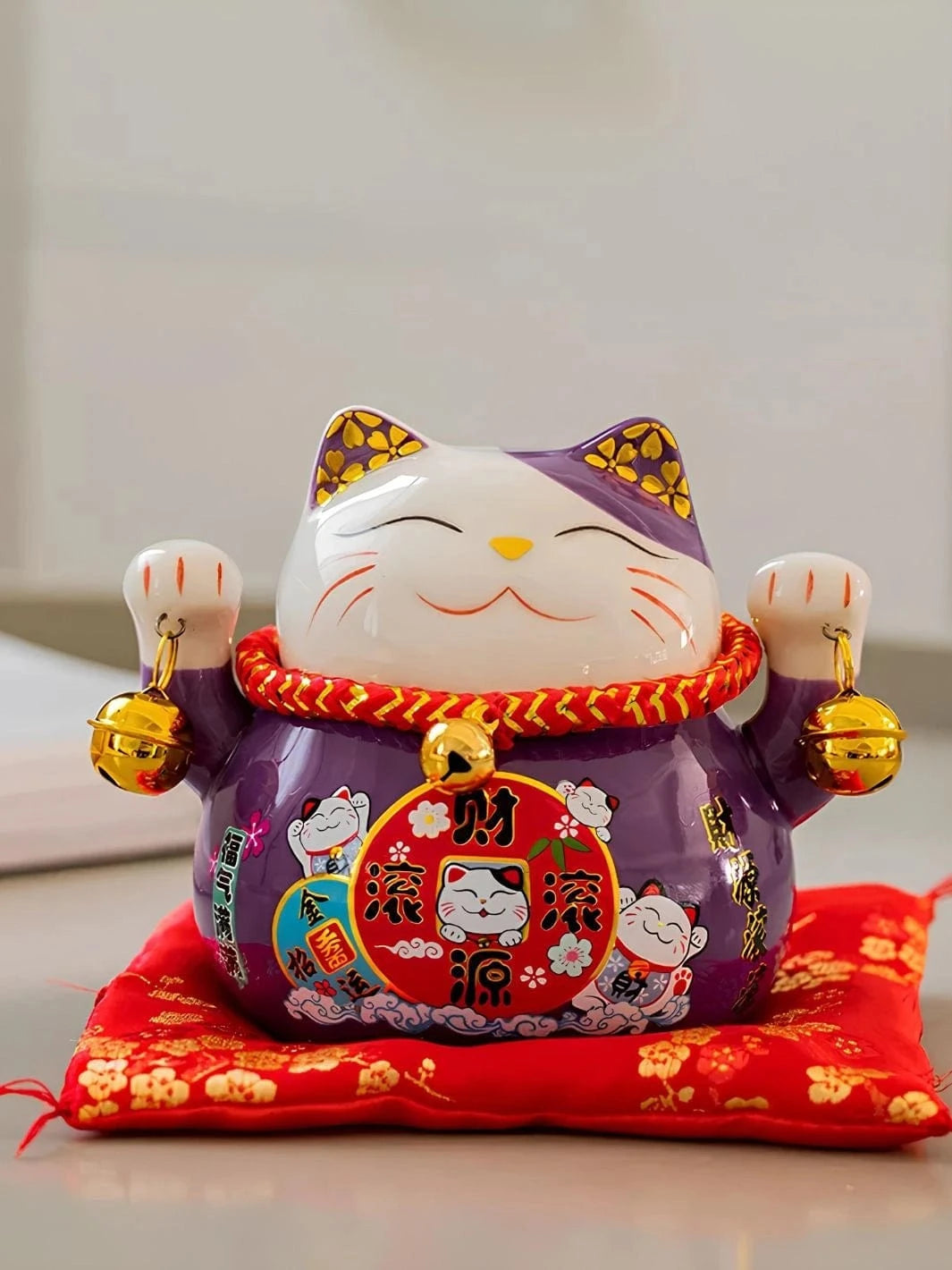 Tirelire Maneki Neko Violet
