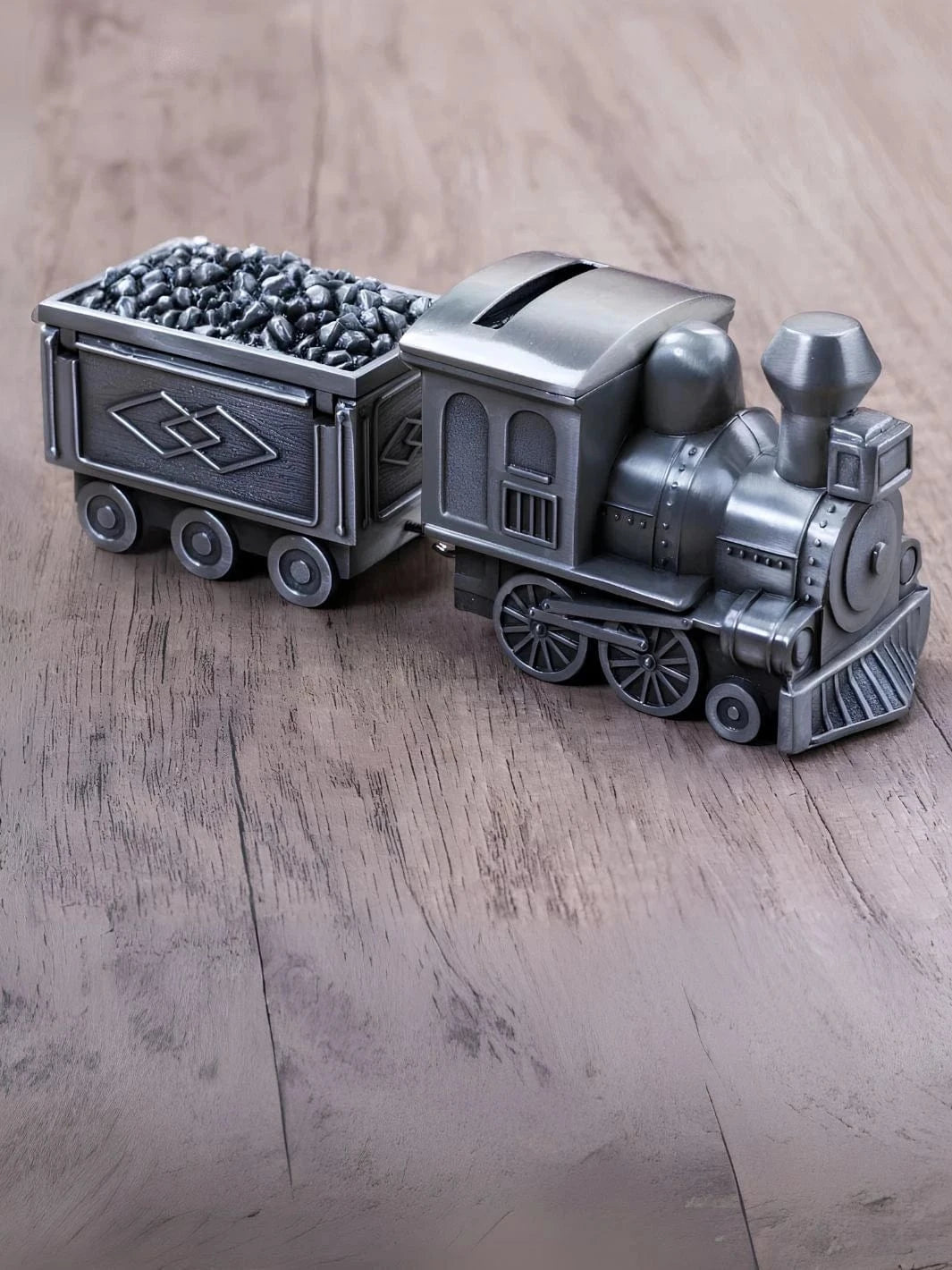 Tirelire métal argenté