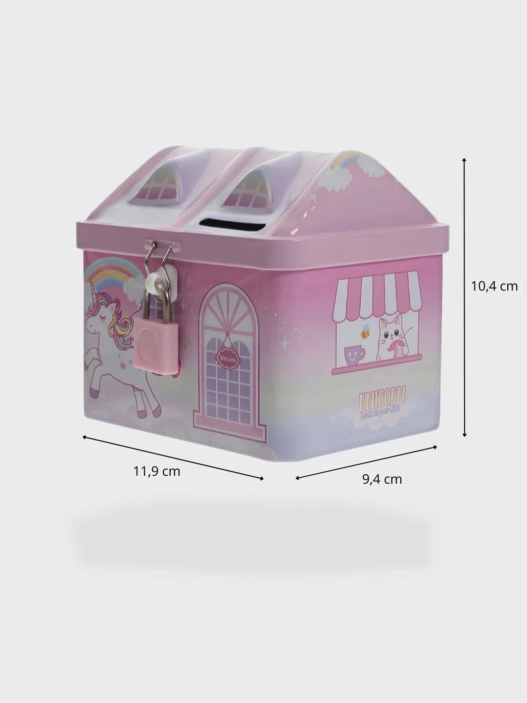 Tirelire métal avec cadenas