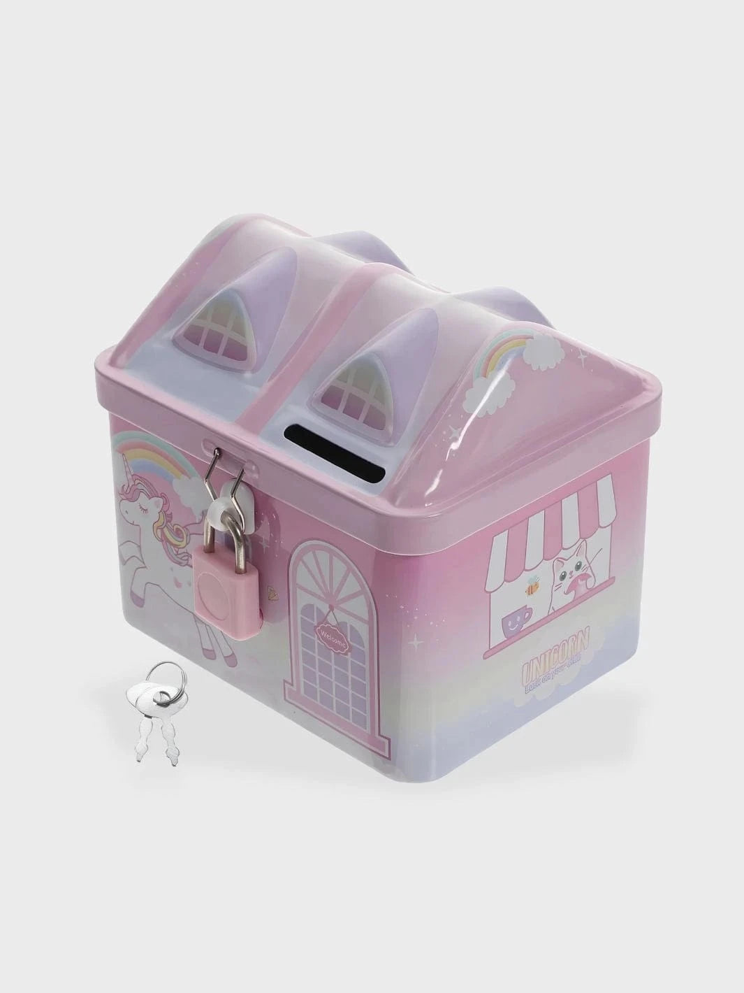 Tirelire métal avec cadenas