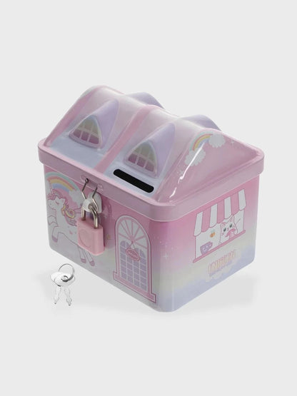 Tirelire métal avec cadenas