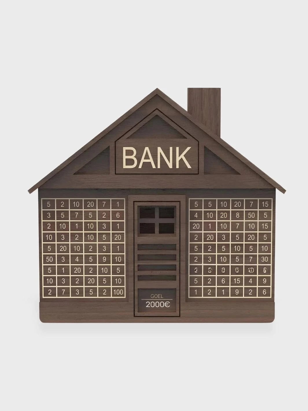 Tirelire pour économiser Marron foncé / 2000