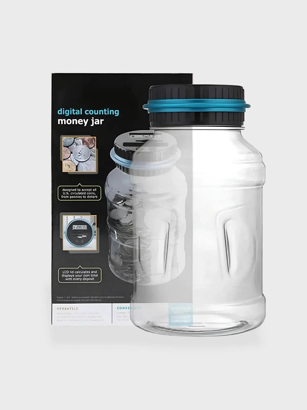 Tirelire qui compte l'argent Euro