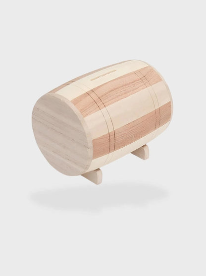 Tirelire tonneau 13x9x9.5 cm