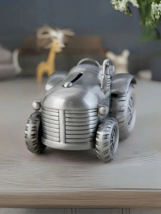Tirelire tracteur argent