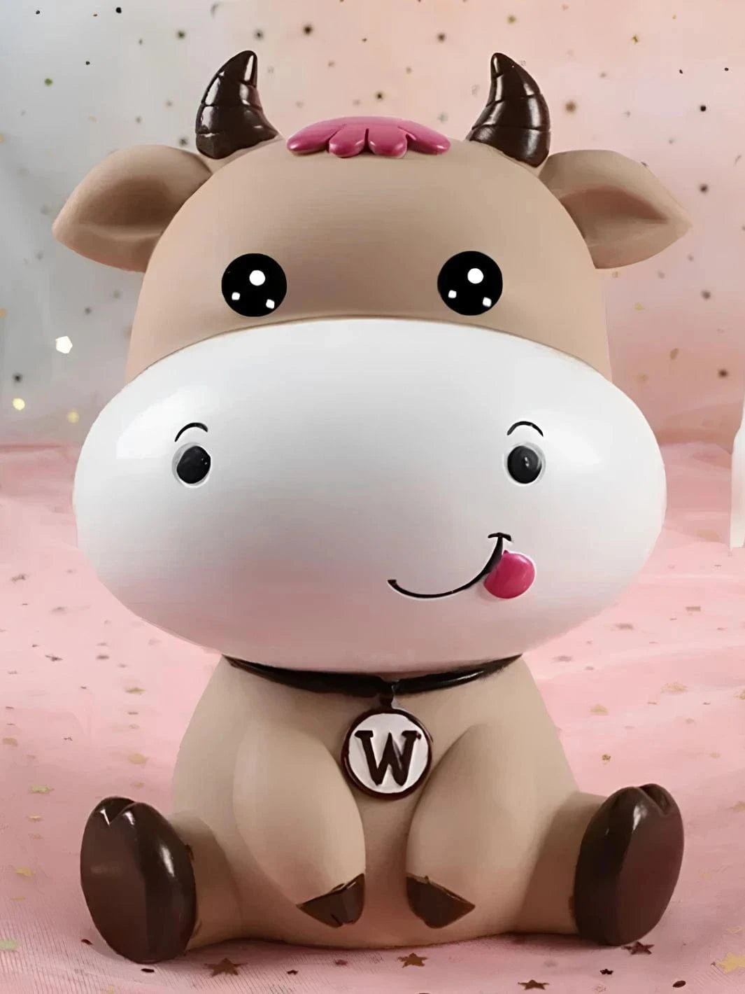 Tirelire vache marron Ouverts / 17 × 13 × 10 cm