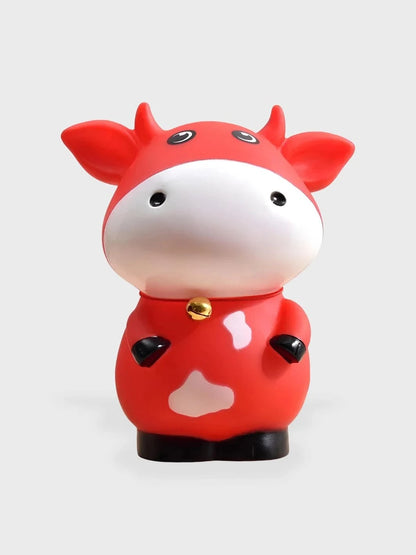 Tirelire vache multicolore Rouge / 11 x 14 cm