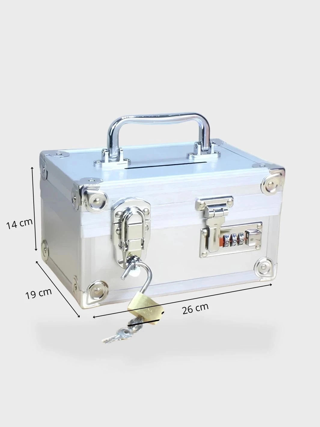 Tirelire valise Argent / M