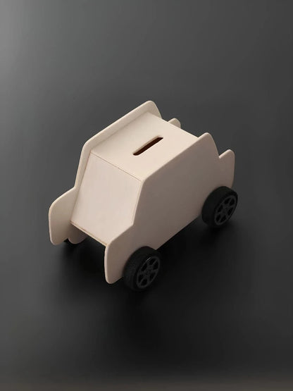 Tirelire voiture en bois